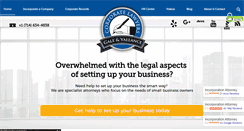 Desktop Screenshot of incorporationattorney.com