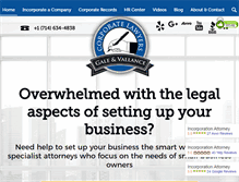 Tablet Screenshot of incorporationattorney.com